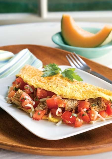 Tomato and Garlic Omelet