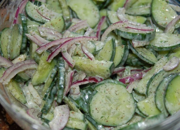 Dad’s Creamy Cucumber Salad