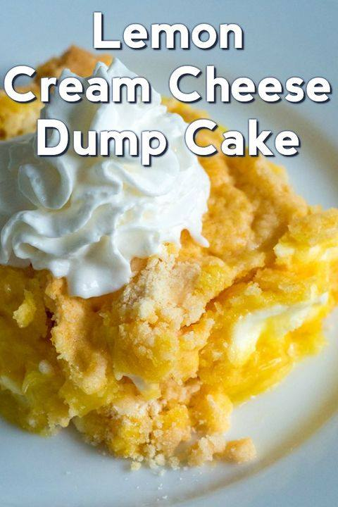 4-Ingredient Lemon Cream Cheese Dump Cake – FOODYHEAVEN