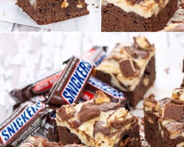 Snickers Swirl Cheesecake Brownie Recipe