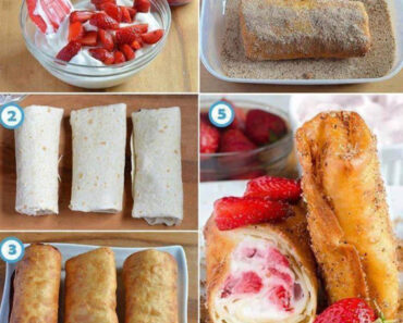 Strawberry Cheesecake Chimichangas