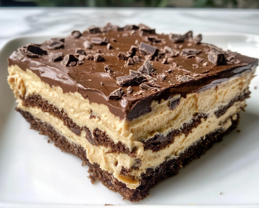 Peanut Butter Chocolate Eclair Cake