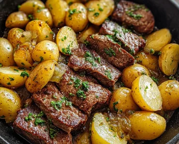 Garlic Butter Steak and Potatoes Skillet