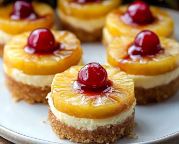 Mini Pineapple Upside-Down Cheesecakes