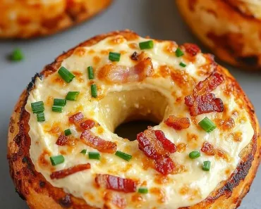Creamy Bacon Cheddar Bagels