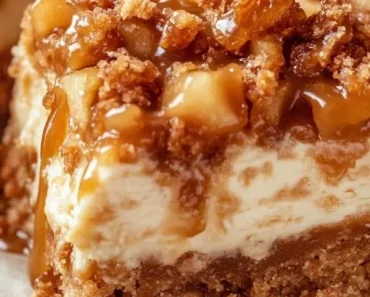 Caramel Apple Cheesecake Bars