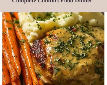 Creamy Herb Chicken with Mashed Potatoes & Glazed Carrots: A Complete Comfort Food Dinner