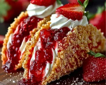 Strawberry Crunch Cheesecake Tacos