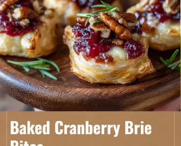 Baked Cranberry Brie Bites