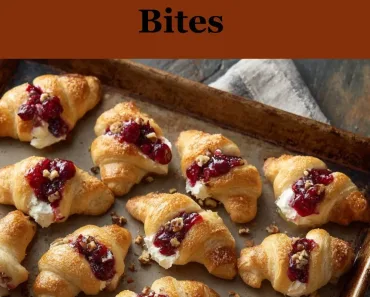 Cranberry Cream Cheese Crescent Bites