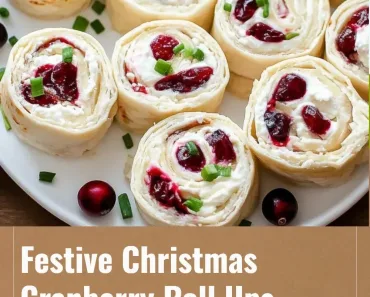 Festive Christmas Cranberry Roll Ups