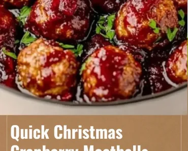 Quick Christmas Cranberry Meatballs
