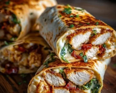 Air Fryer Chicken & Mozzarella Wraps