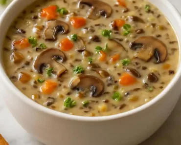 Creamy Wild Rice Mushroom Soup