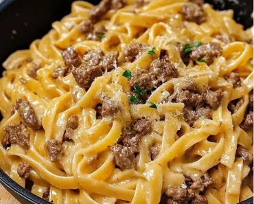 One-Pot Creamy Beef and Garlic Butter Pasta