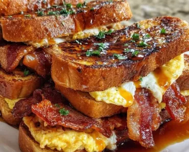 Bourbon Maple Bacon Stuffed Toast: A Decadent Delight!