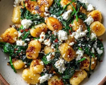 Creamy Gnocchi with Spinach and Feta Recipe | Healthy Dinner Inspiration