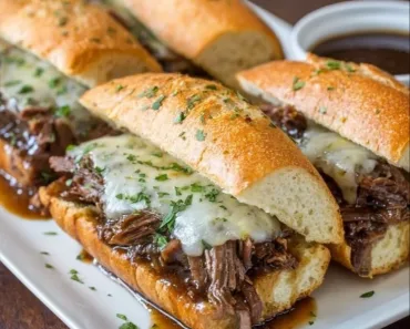 Crockpot French Dip Sandwiches