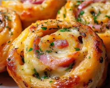 Easter Ham and Cheddar Pinwheels