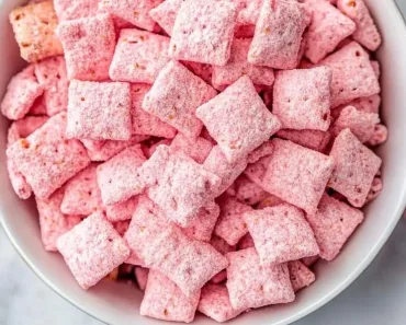 Fluffy Strawberry Shortcake Puppy Chow