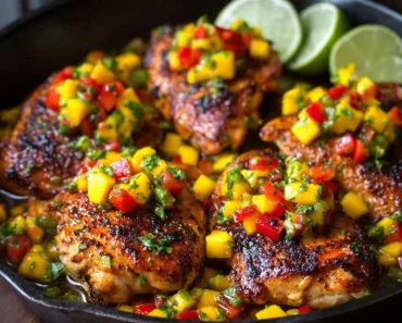 Healthy Honey Lime Chicken with Mango Salsa