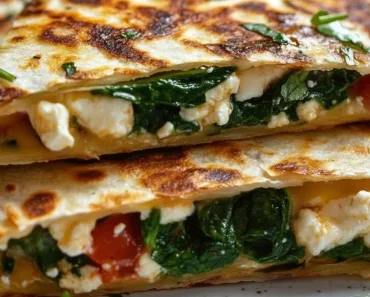 Spinach and Feta Quesadillas (20 minutes)