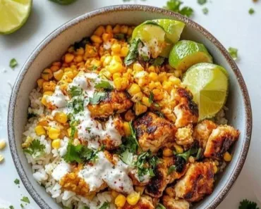 Street Corn Chicken Rice Bowl