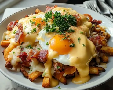 Ultimate Breakfast Poutine with Creamy Hollandaise Sauce: Your New Favorite Brunch Indulgence!