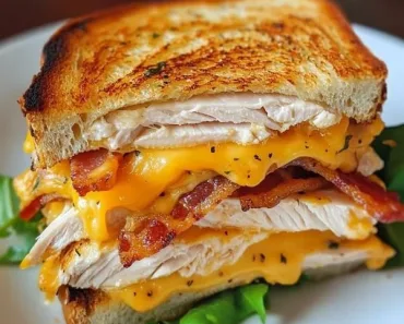 Cheddar and Bacon Turkey Melt on Sourdough