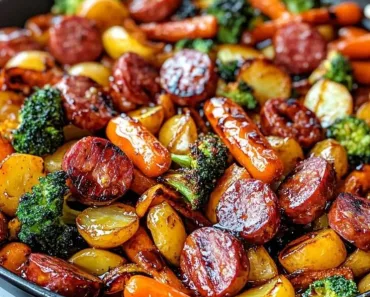 Easy One-Pan Honey Garlic Kielbasa & Veggies