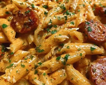 One-Pot Creamy Spicy Cajun Sausage Pasta