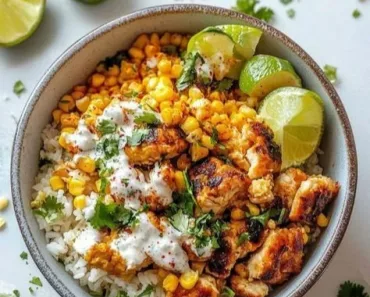 Street Corn Chicken Rice Bowl
