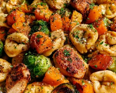 Autumn Chicken Tortellini with Butternut Squash & Brussels Sprouts